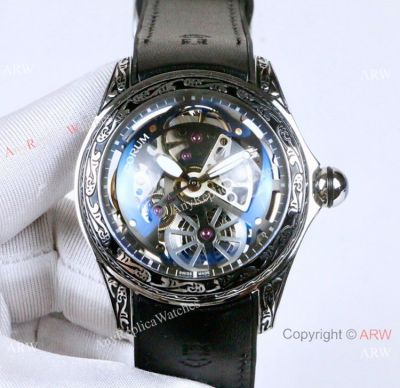 New Replica Corum Watches Corum Bubble Squelette SS Tattoo Watch 45mm